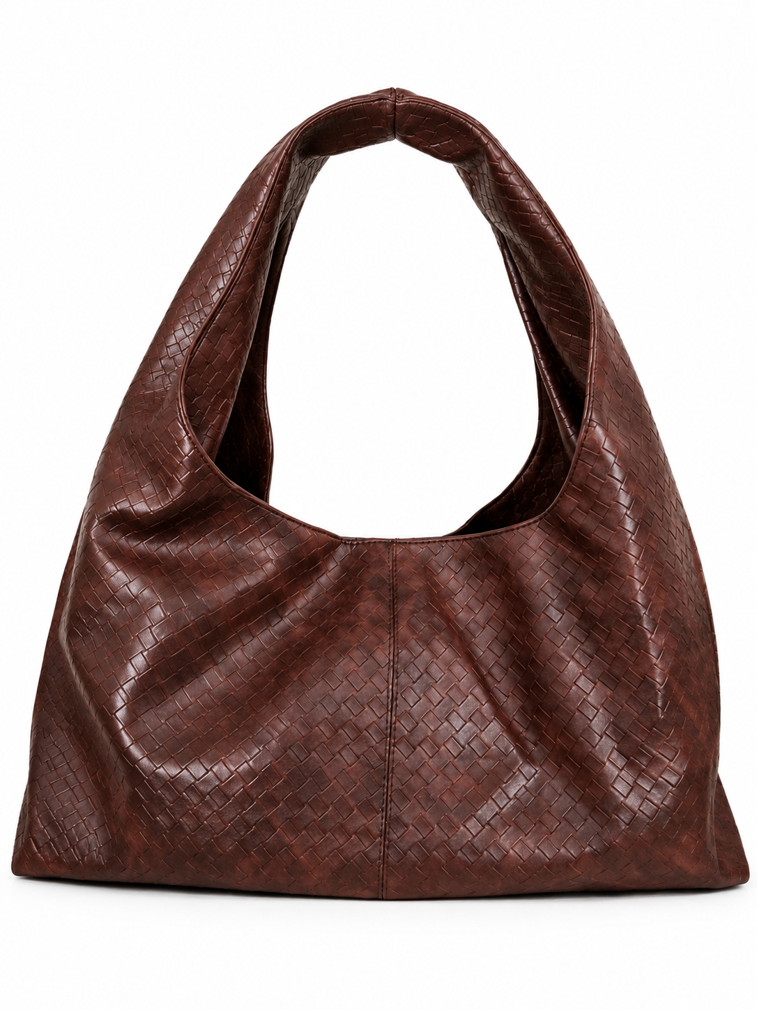 Elara Woven Shoulder Bag – 13" Laptop & Everyday Shoulder Bag Brown