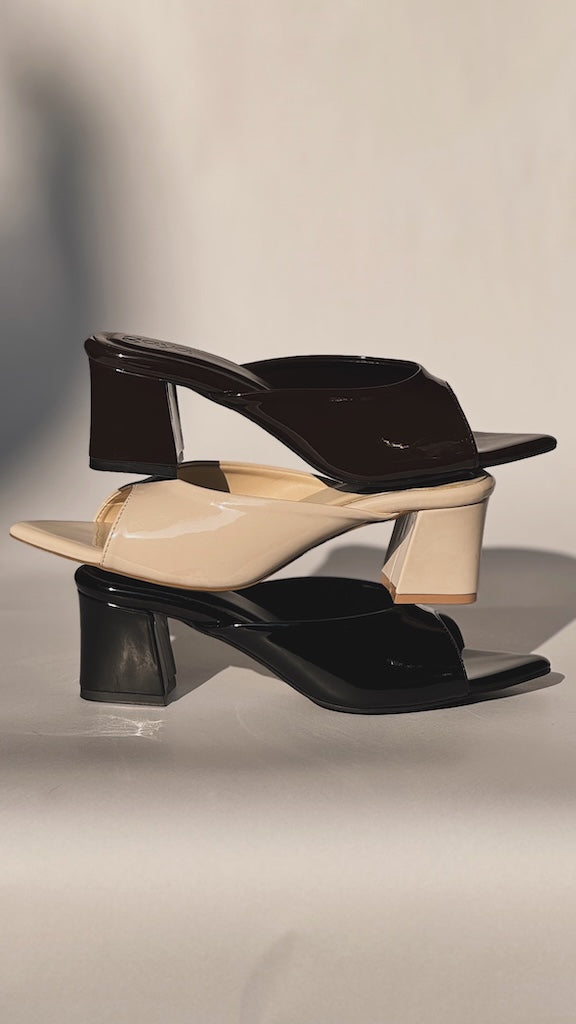 Sora Heels Black Cushioned Block Heels for All-Day Office Comfort