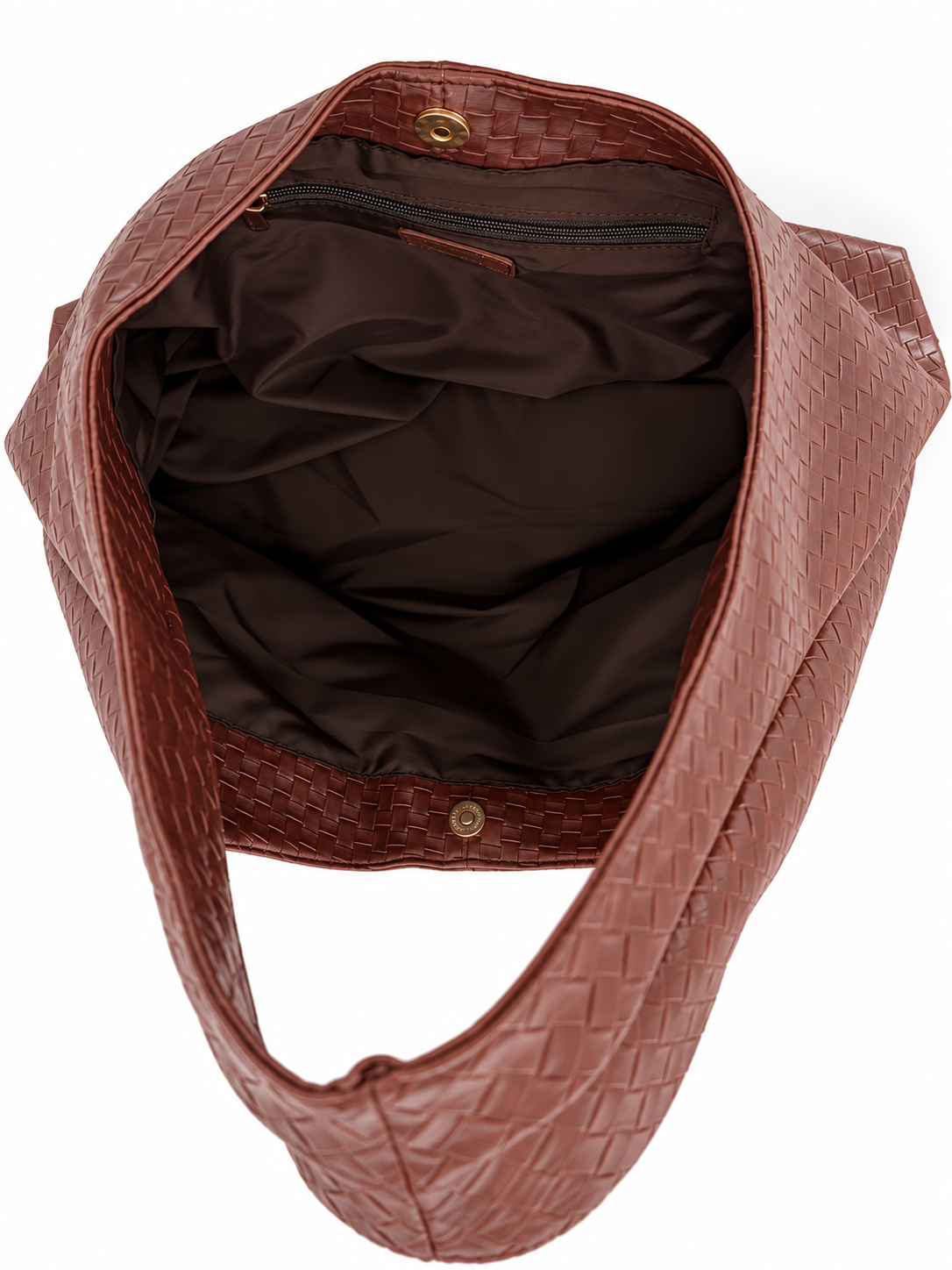 Elara Woven Shoulder Bag – 13" Laptop & Everyday Shoulder Bag Brown