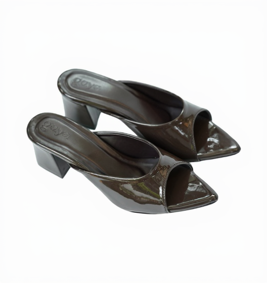 Sora Heels Dark Brown Cushioned Block Heels for All-Day Office Comfort