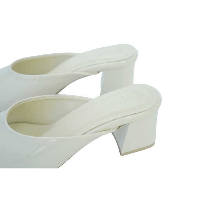 Sora Heels Cream Cushioned Block Heels for All-Day Office Comfort