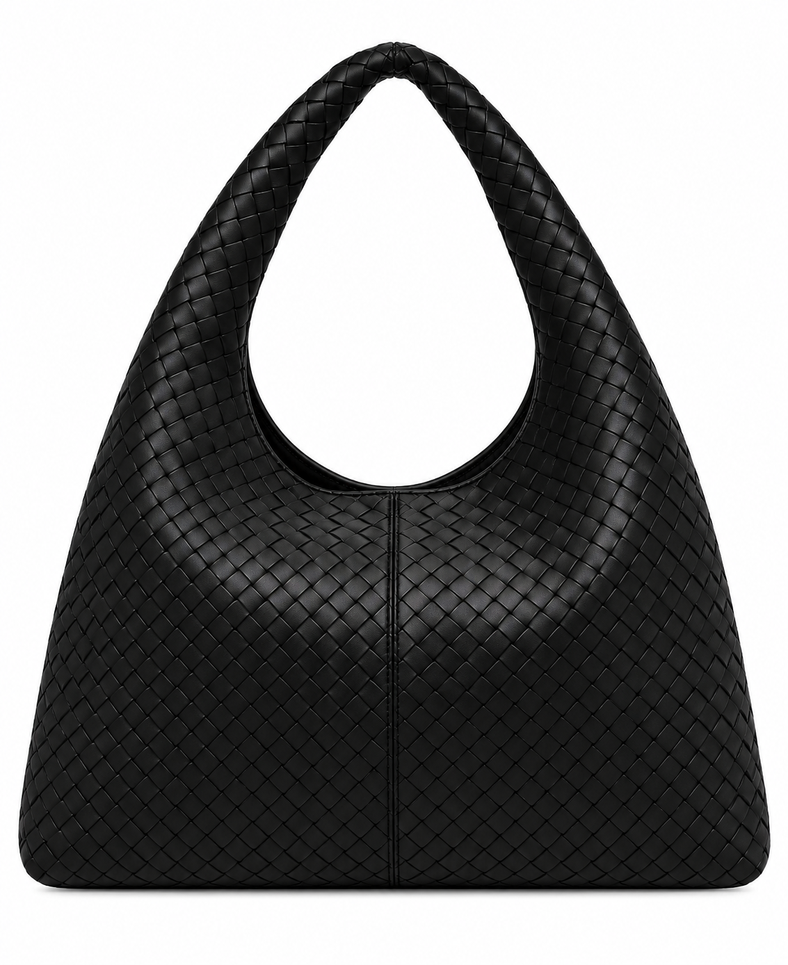 Elara Woven Shoulder Bag – 13" Laptop & Everyday Shoulder Bag Black