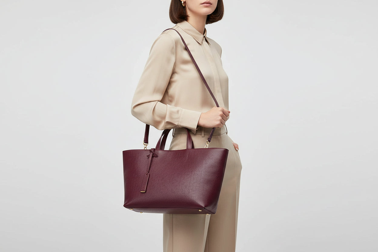 Roma Small Tote Maroon