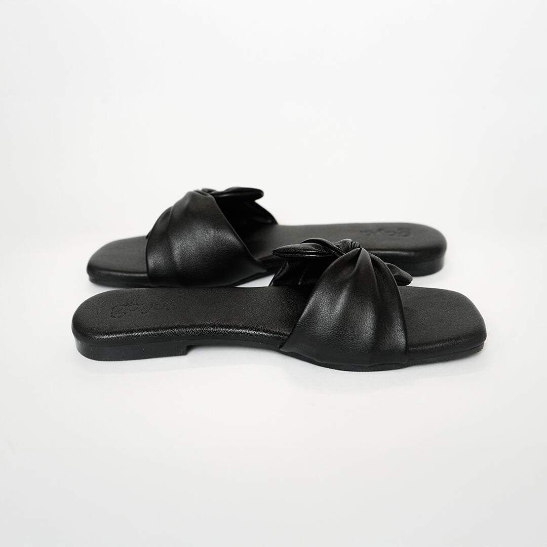 Nola Bow Flats Black