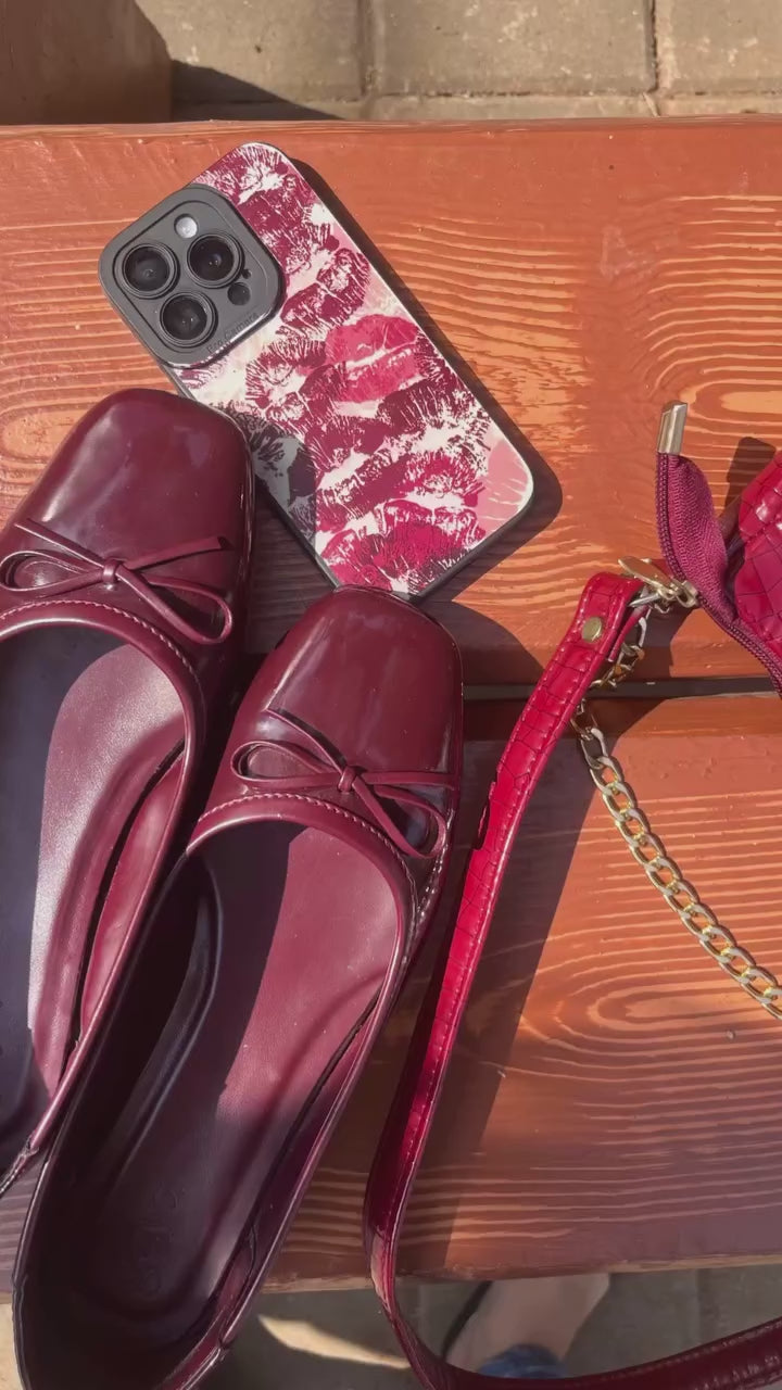 Miro Ballet Flats Maroon