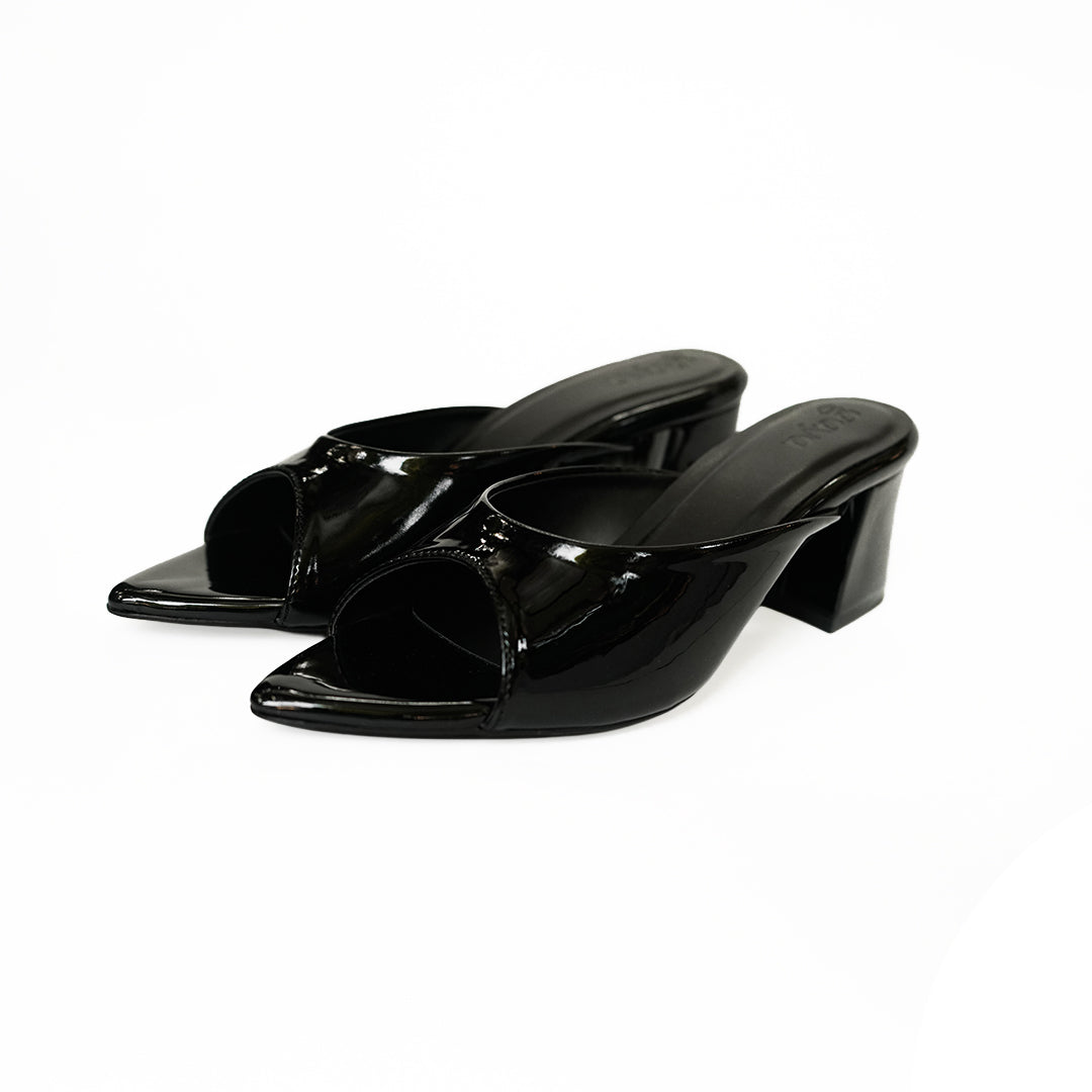 Sora Heels Black Cushioned Block Heels for All-Day Office Comfort